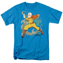 Avatar The Last Airbender Aang Wind Blast Men's 18/1 Cotton Short-Sleeve T-Shirt