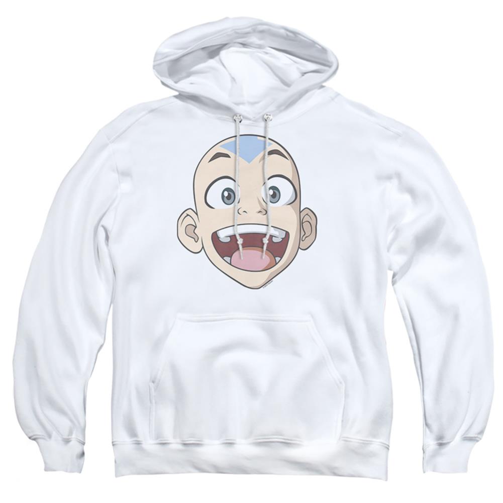 Avatar The Last Airbender Big Aang Face Men's Pull-Over 75 25 Poly Hoodie