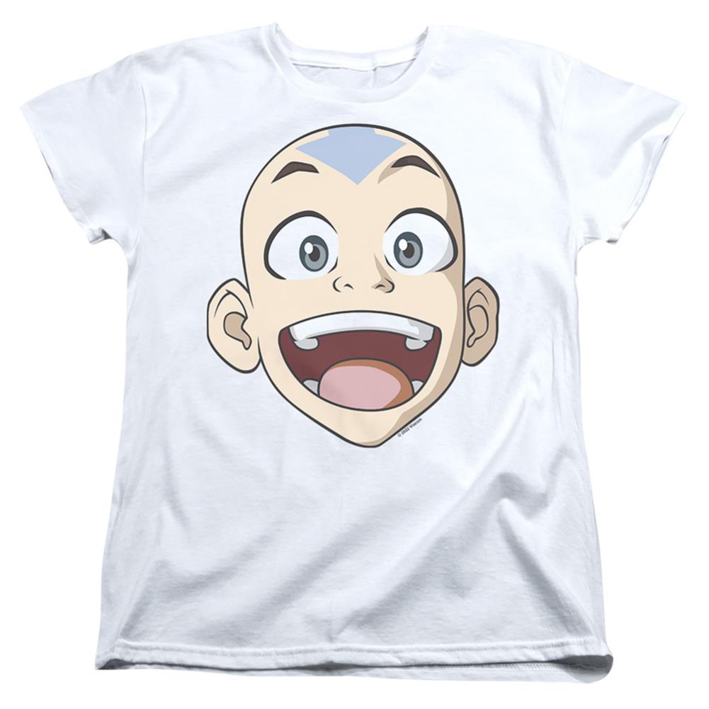 Avatar The Last Airbender Big Aang Face Women's 18/1 Cotton Short-Sleeve T-Shirt
