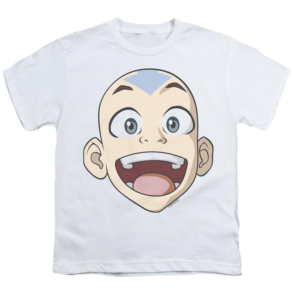 Avatar The Last Airbender Big Aang Face Youth 18/1 100% Cotton Short-Sleeve T-Shirt