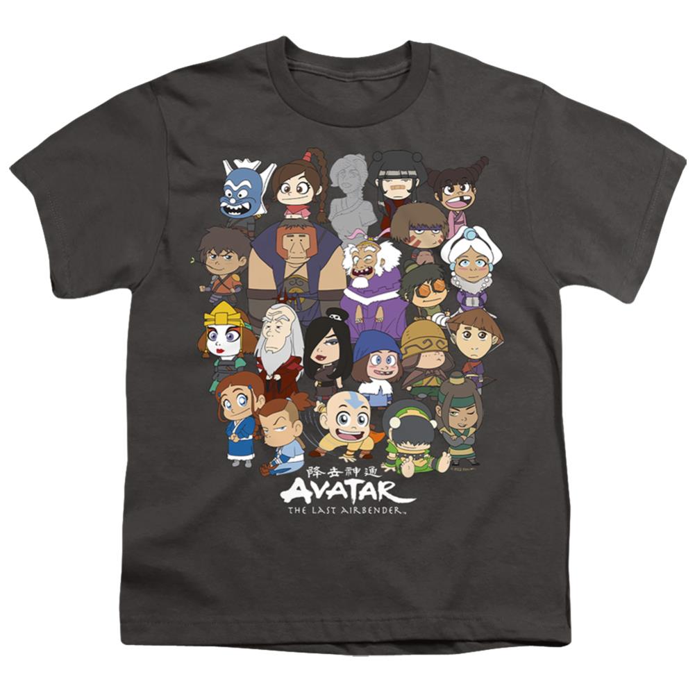 Avatar The Last Airbender Chibi Group Youth 18/1 100% Cotton Short-Sleeve T-Shirt