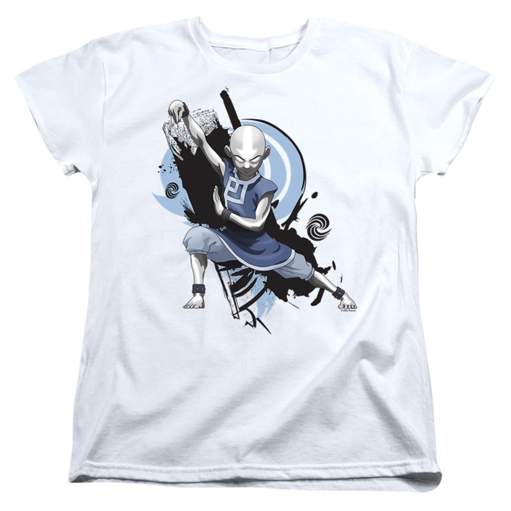 Avatar The Last Airbender Energybending Aang Women's 18/1 Cotton Short-Sleeve T-Shirt