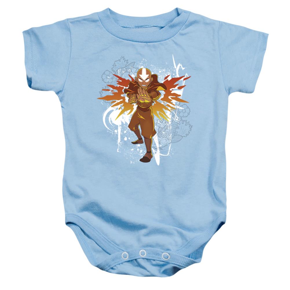 Avatar The Last Airbender Flower And Fish Aang Infant's Cotton SS Snapsuit