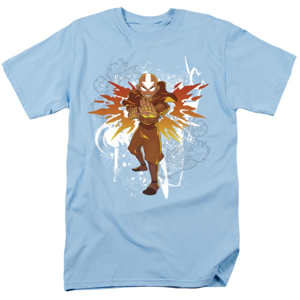 Avatar The Last Airbender Flower And Fish Aang Men's 18/1 Cotton Short-Sleeve T-Shirt