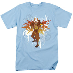 Avatar The Last Airbender Flower And Fish Aang Men's 18/1 Cotton Short-Sleeve T-Shirt