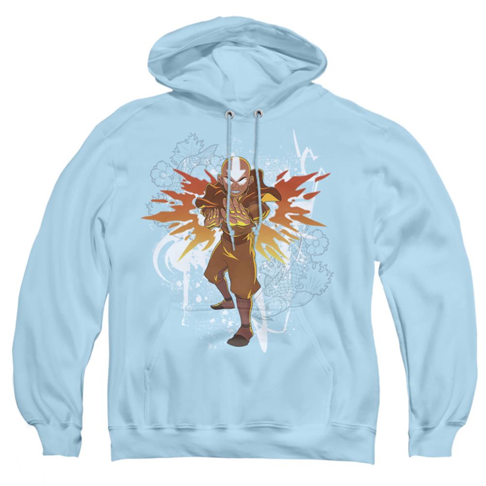 Avatar The Last Airbender Flower And Fish Aang Men's Pull-Over 75 25 Poly Hoodie