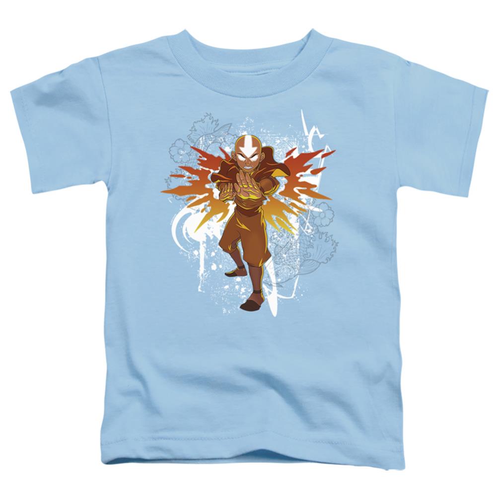 Avatar The Last Airbender Flower And Fish Aang Toddler 18/1 Cotton Short-Sleeve T-Shirt