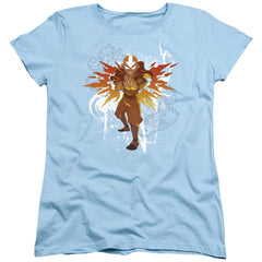 Avatar The Last Airbender Flower And Fish Aang Women's 18/1 Cotton Short-Sleeve T-Shirt