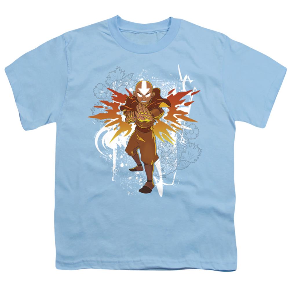 Avatar The Last Airbender Flower And Fish Aang Youth 18/1 100% Cotton Short-Sleeve T-Shirt