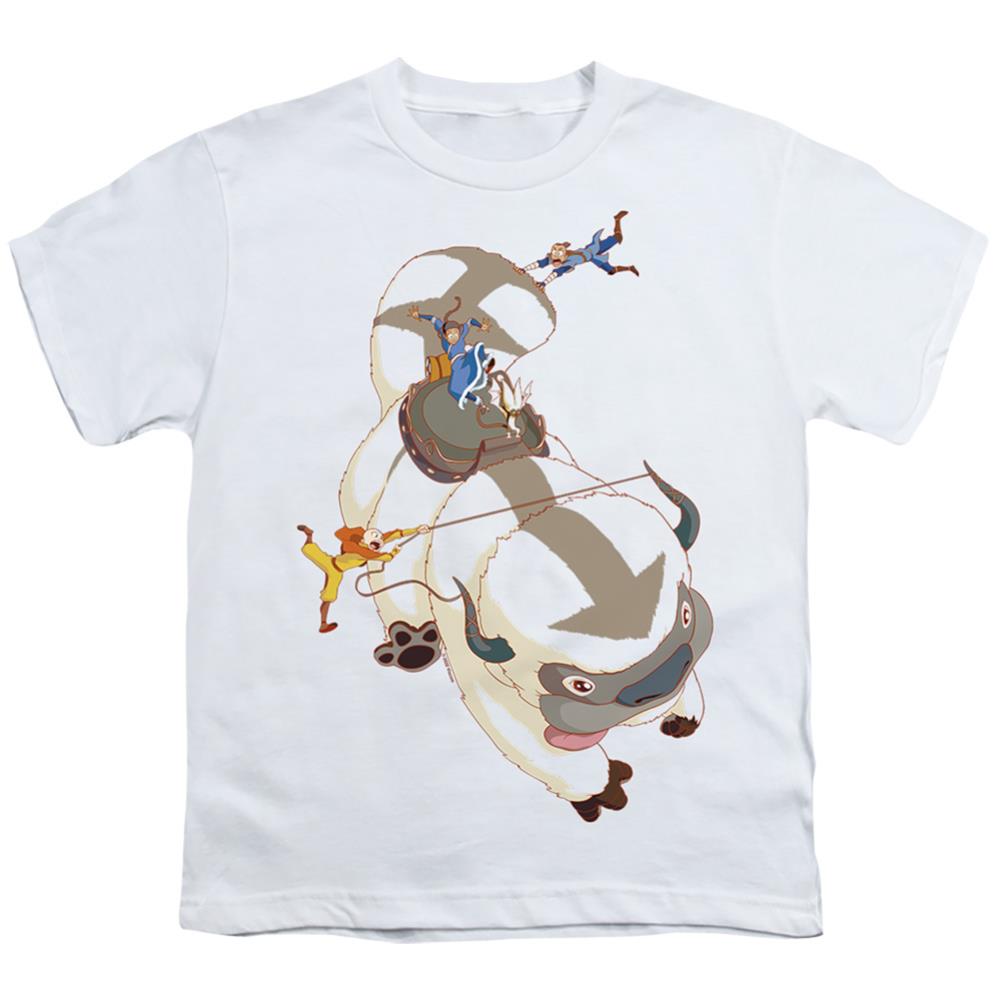 Avatar The Last Airbender Hang On Appa Youth 18/1 100% Cotton Short-Sleeve T-Shirt