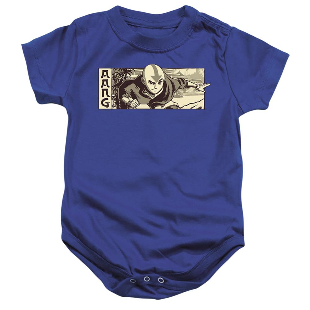 Avatar The Last Airbender Illustrated Aang Infant's Cotton SS Snapsuit