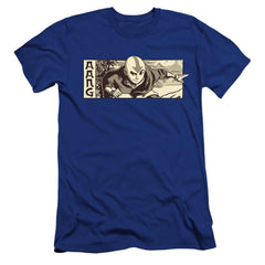 Avatar The Last Airbender Illustrated Aang Men's Ultra-Soft 30/1 Cotton Slim Short-Sleeve T-Shirt