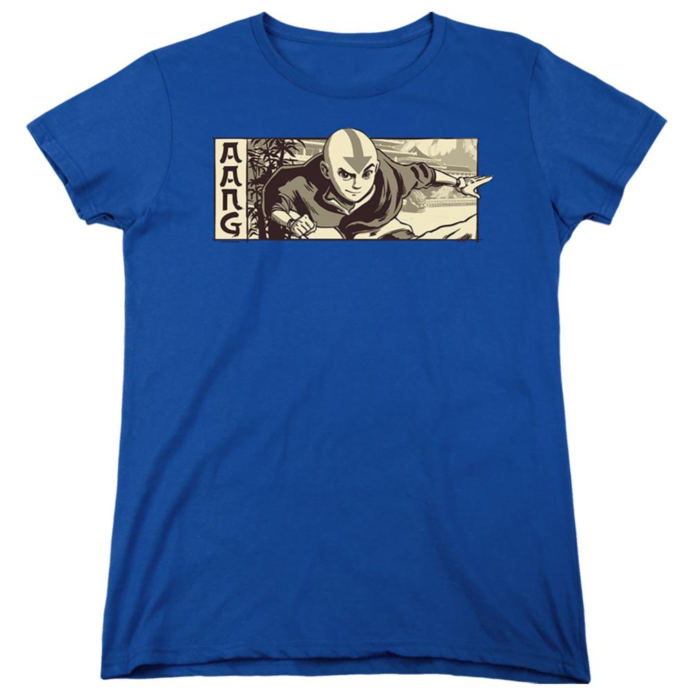 Avatar The Last Airbender Illustrated Aang Women's 18/1 Cotton Short-Sleeve T-Shirt