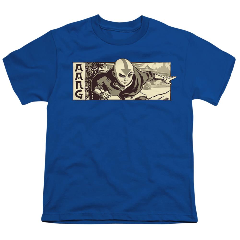 Avatar The Last Airbender Illustrated Aang Youth 18/1 100% Cotton Short-Sleeve T-Shirt