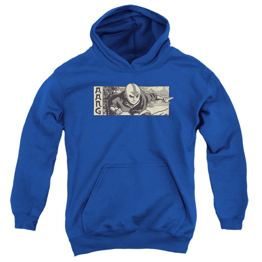 Avatar The Last Airbender Illustrated Aang Youth Cotton Poly Pull-Over Hoodie