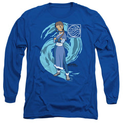 Avatar The Last Airbender Katara Water Wave Men's 18/1 Cotton Long-Sleeve T-Shirt