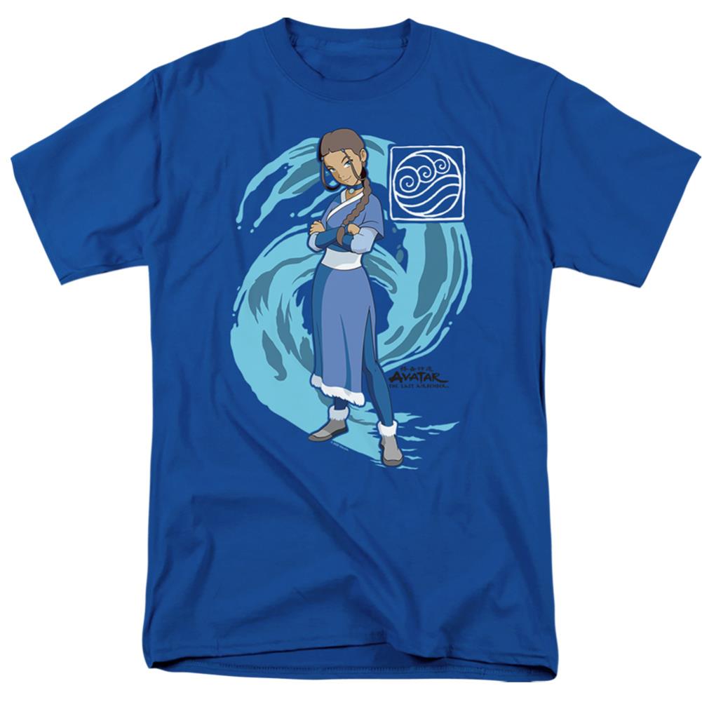 Avatar The Last Airbender Katara Water Wave Men's 18/1 Cotton Short-Sleeve T-Shirt