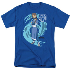 Avatar The Last Airbender Katara Water Wave Men's 18/1 Cotton Short-Sleeve T-Shirt