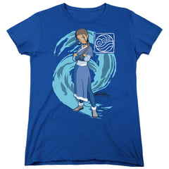 Avatar The Last Airbender Katara Water Wave Women's 18/1 Cotton Short-Sleeve T-Shirt
