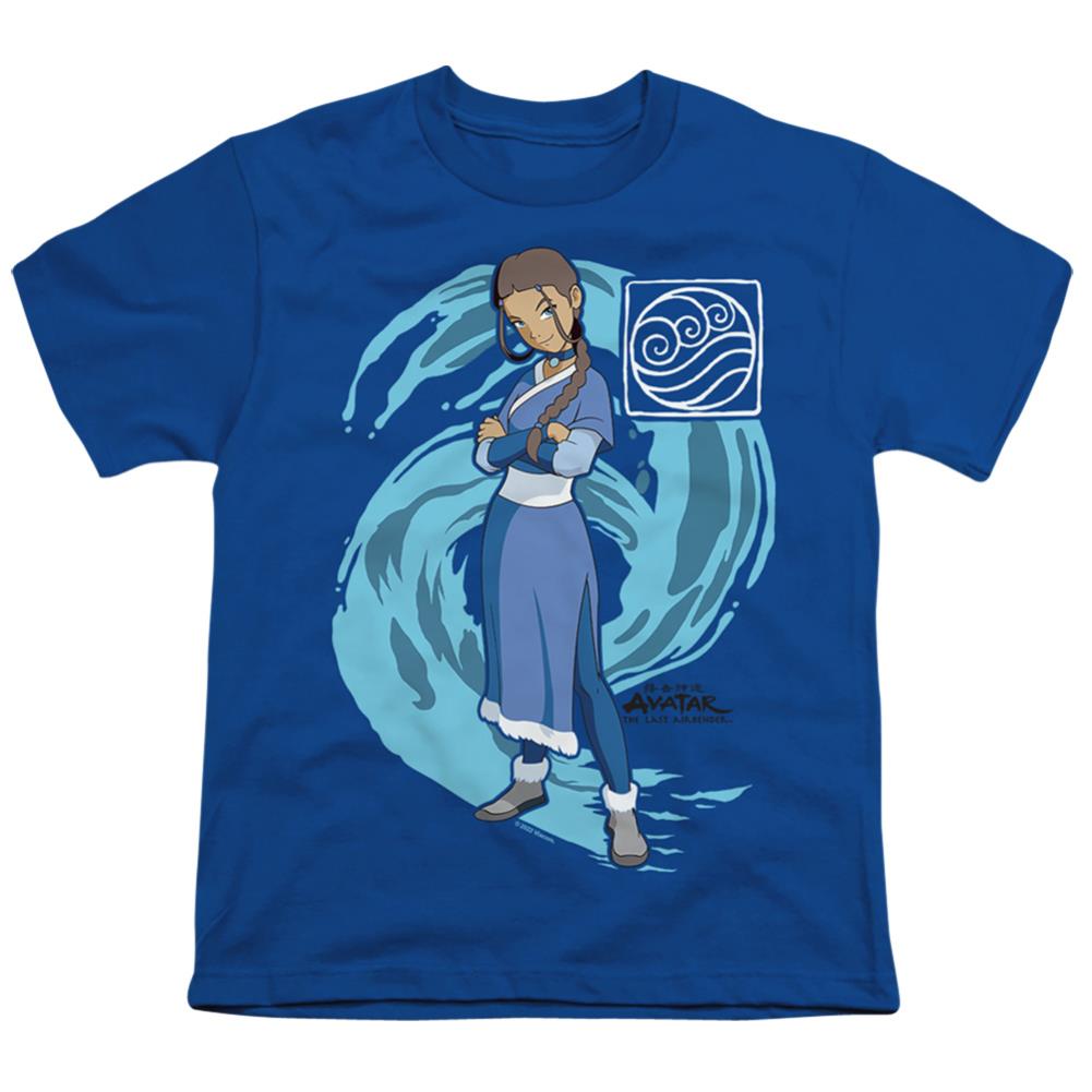 Avatar The Last Airbender Katara Water Wave Youth 18/1 100% Cotton Short-Sleeve T-Shirt