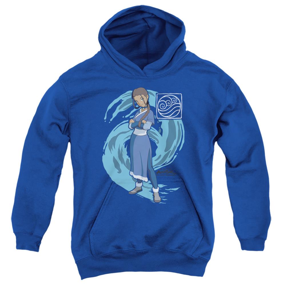 Avatar The Last Airbender Katara Water Wave Youth Cotton Poly Pull-Over Hoodie