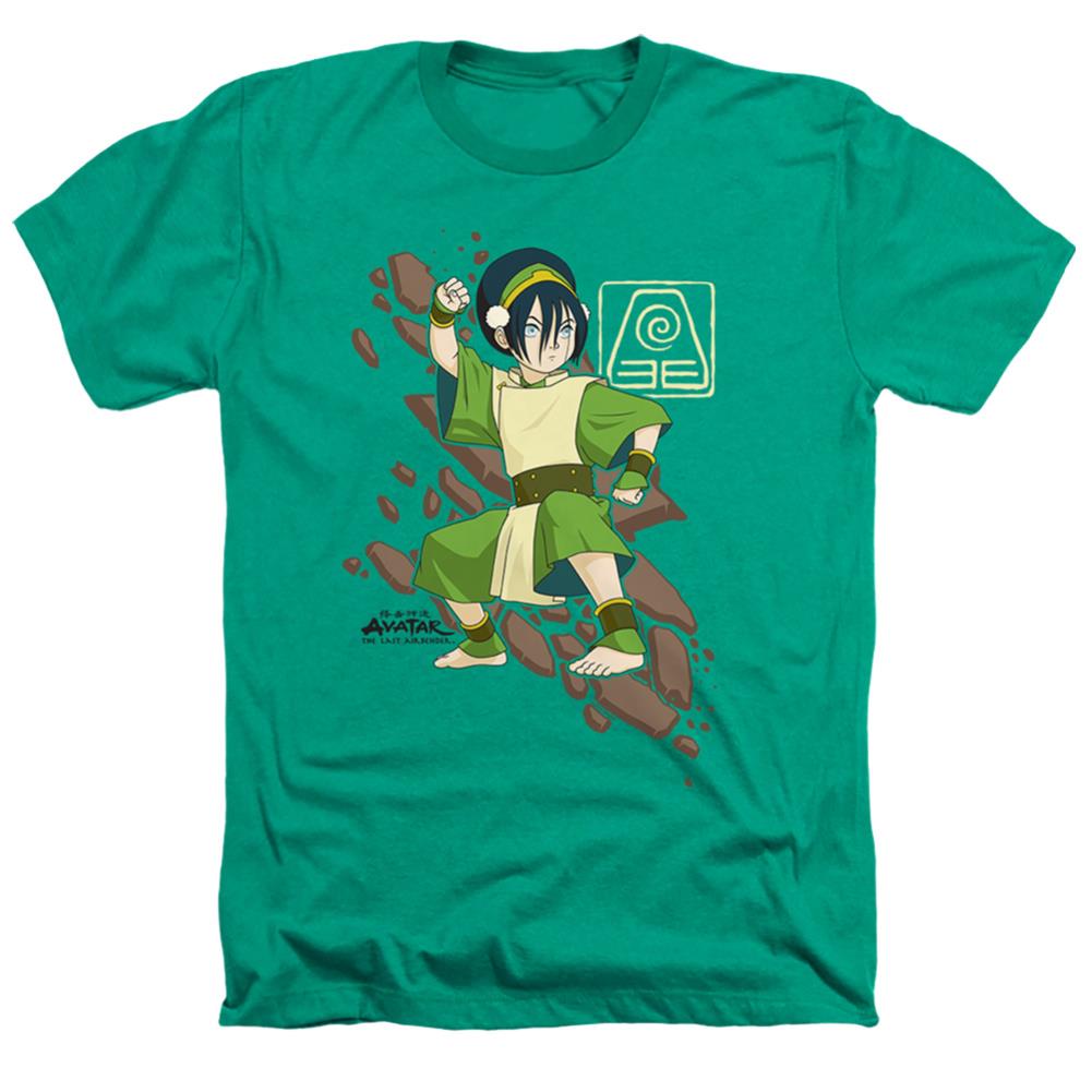 Avatar The Last Airbender Toph Rock Slide Men's 30/1 Heather 60 40 Poly Short-Sleeve T-Shirt