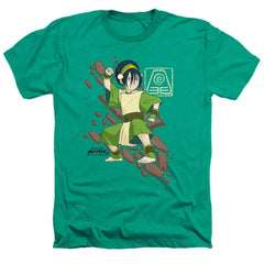 Avatar The Last Airbender Toph Rock Slide Men's 30/1 Heather 60 40 Poly Short-Sleeve T-Shirt