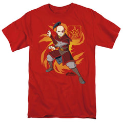Avatar The Last Airbender Zuko Flame Burst Men's 18/1 Cotton Short-Sleeve T-Shirt