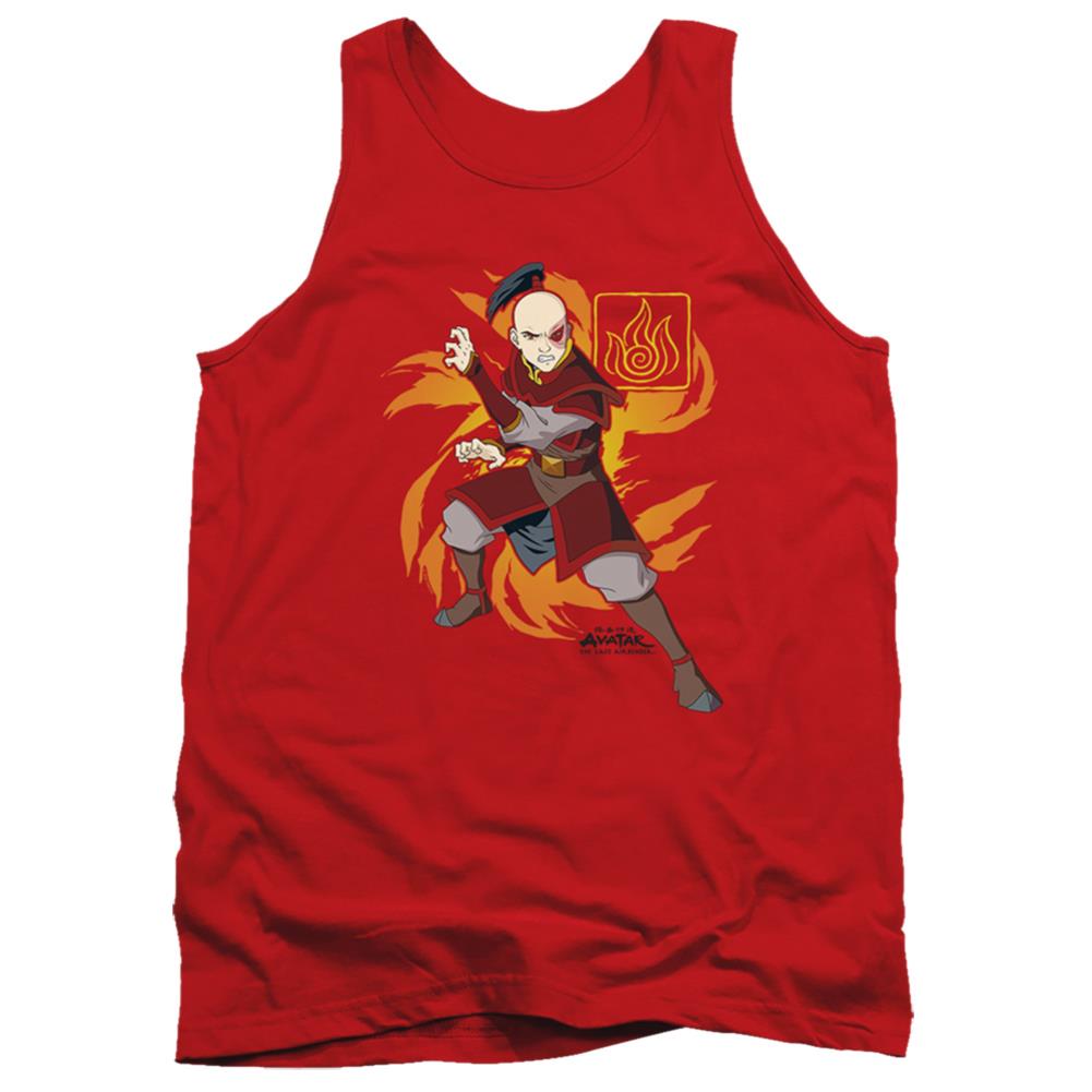 Avatar The Last Airbender Zuko Flame Burst Men's 18/1 Cotton Tank Top