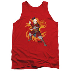 Avatar The Last Airbender Zuko Flame Burst Men's 18/1 Cotton Tank Top