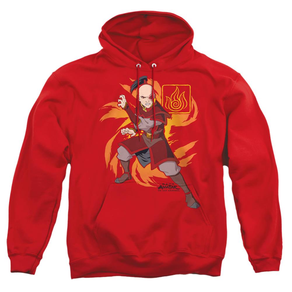 Avatar The Last Airbender Zuko Flame Burst Men's Pull-Over 75 25 Poly Hoodie