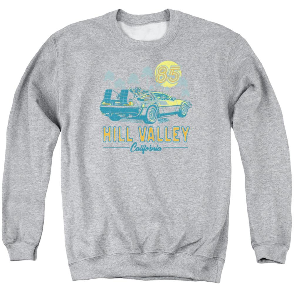 Back To The Future 85 Men's Crewneck 50 50 Poly Long-Sleeve T-Shirt