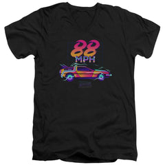 Back To The Future 88 Mph Men's 30/1 Cotton Slim V-Neck T-Shirt