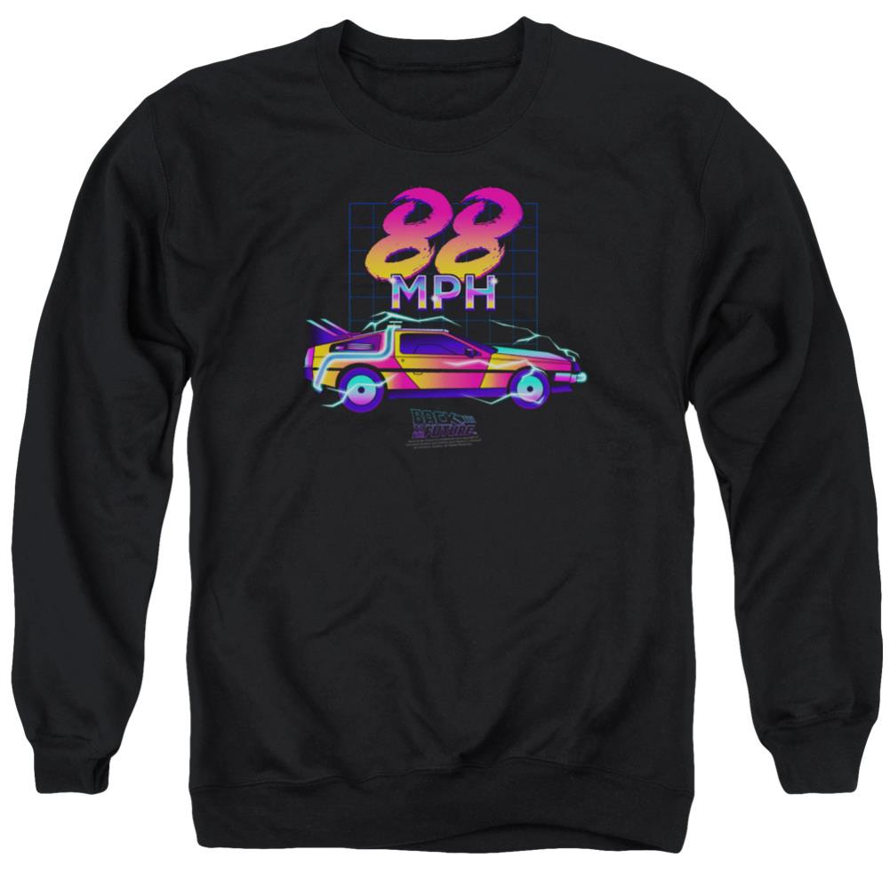 Back To The Future 88 Mph Men's Crewneck 50 50 Poly Long-Sleeve T-Shirt