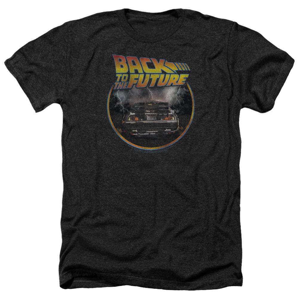 Back To The Future Back Men's 30/1 Heather 60 40 Poly Short-Sleeve T-Shirt