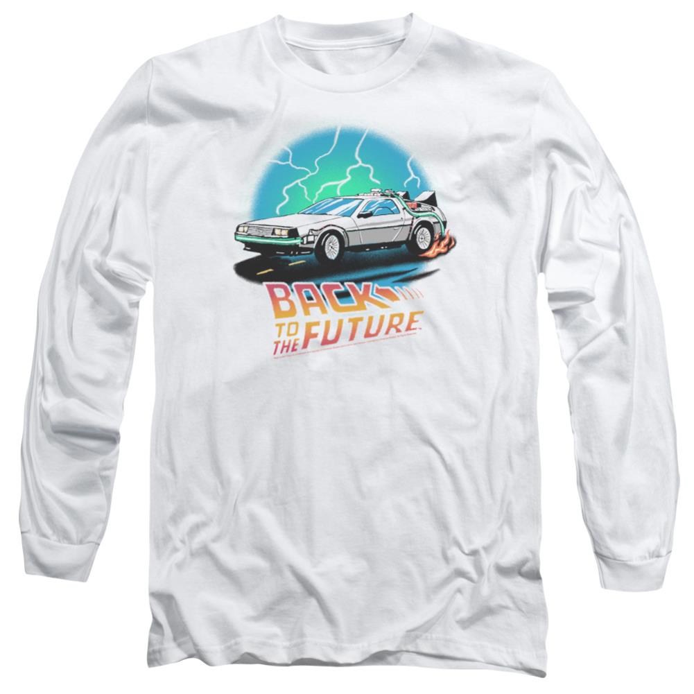 Back To The Future BTTF Airbrush Men's 18/1 Cotton Long-Sleeve T-Shirt