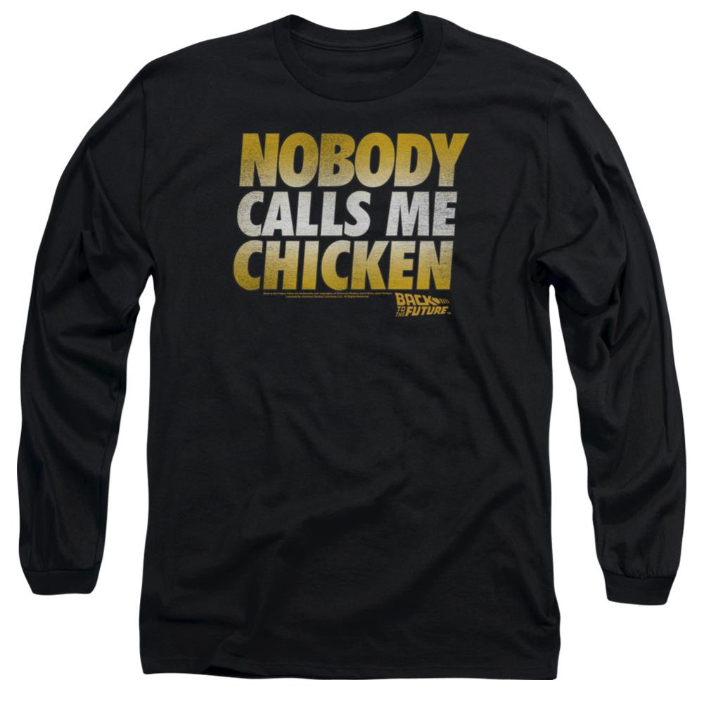 Back To The Future Chicken Men's 18/1 Cotton Long-Sleeve T-Shirt