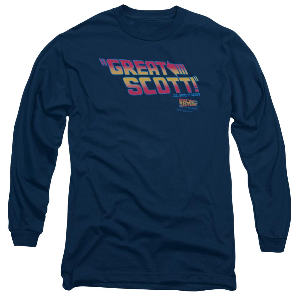 Back To The Future Great Scott Men's 18/1 Cotton Long-Sleeve T-Shirt