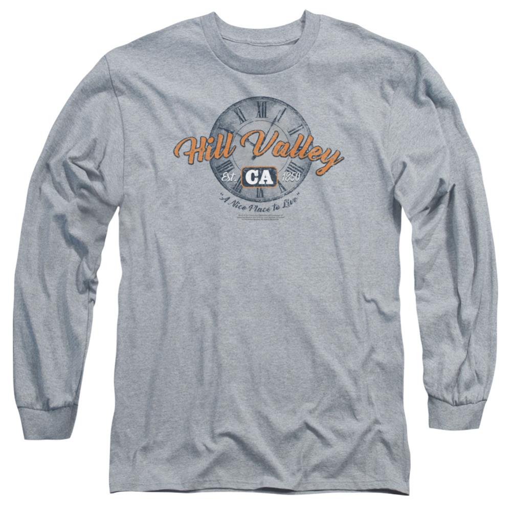 Back To The Future Hill Valley Men's 18/1 Cotton Long-Sleeve T-Shirt