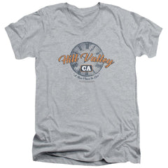 Back To The Future Hill Valley Men's 30/1 Cotton Slim V-Neck T-Shirt