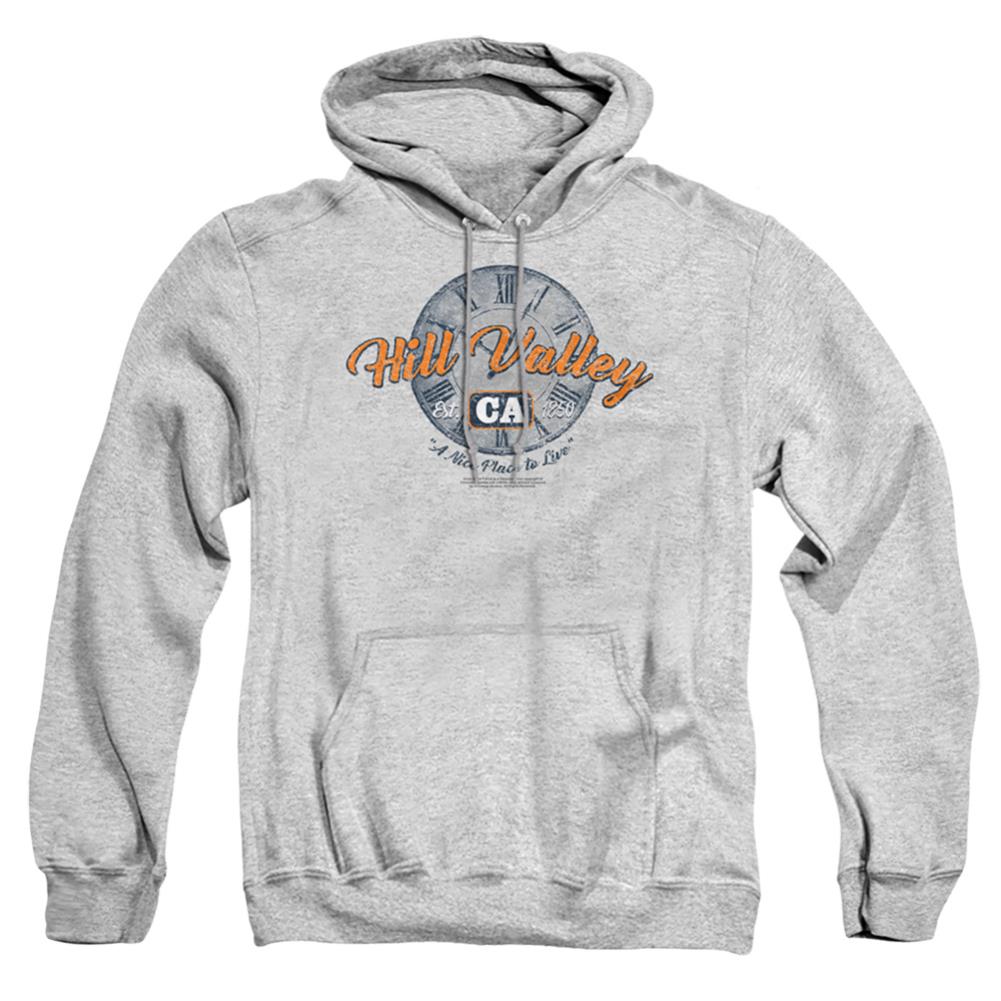 Back To The Future Hill Valley Men's Pull-Over 75 25 Poly Hoodie