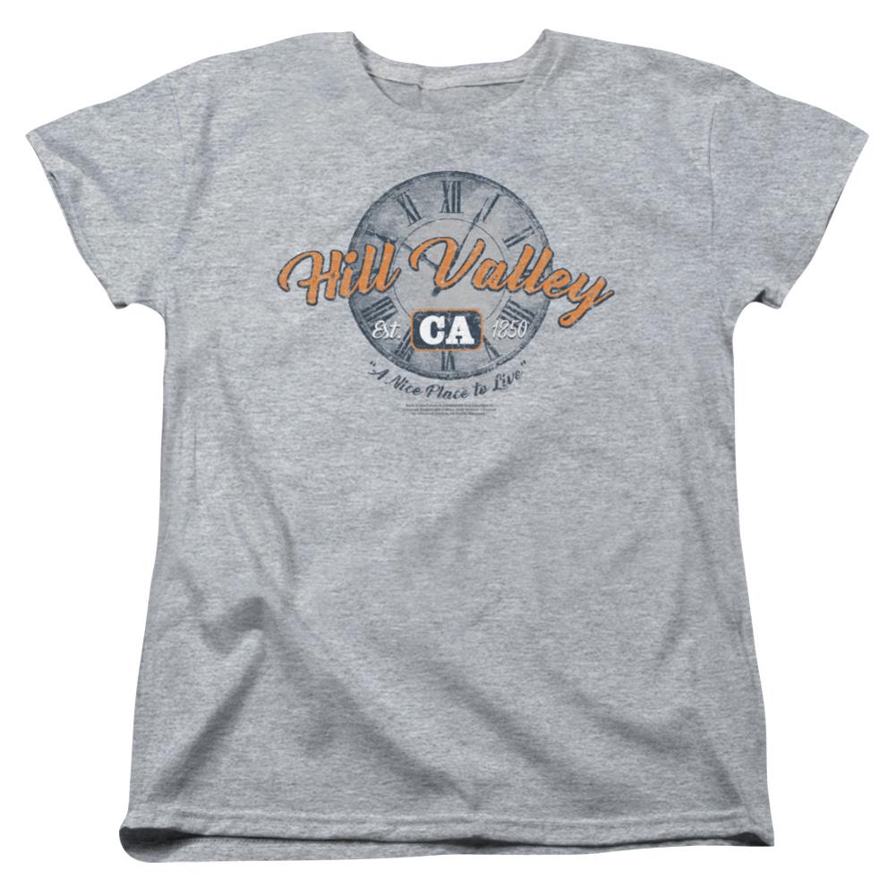 Back To The Future Hill Valley Women's 18/1 Cotton Short-Sleeve T-Shirt