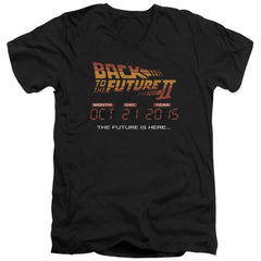 Back To The Future II Future Is Here Men's 30/1 Cotton Slim V-Neck T-Shirt