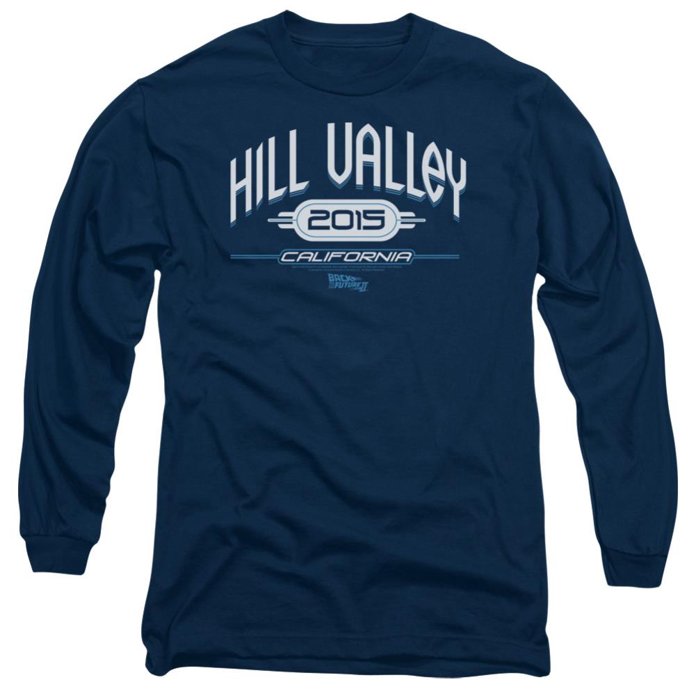 Back To The Future II Hill Valley 2015 Men's 18/1 Cotton Long-Sleeve T-Shirt