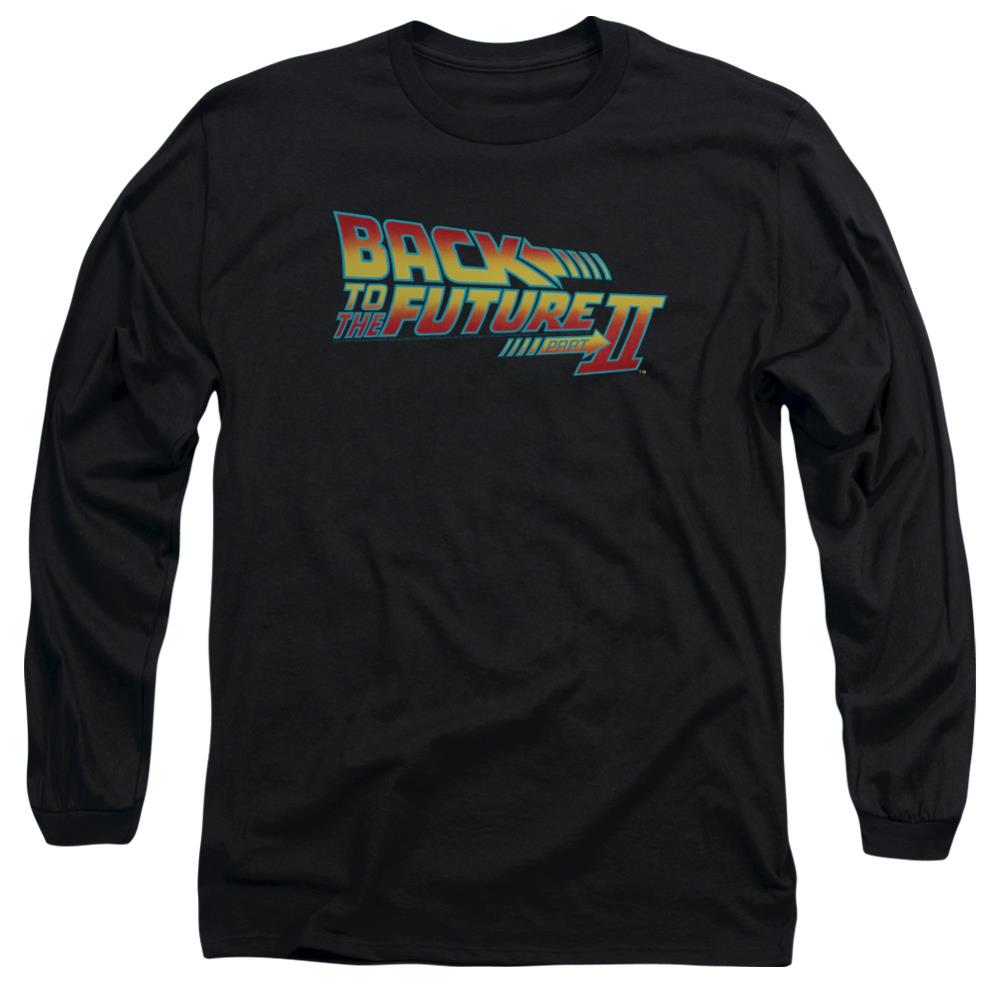 Back To The Future II Logo Men's 18/1 Cotton Long-Sleeve T-Shirt