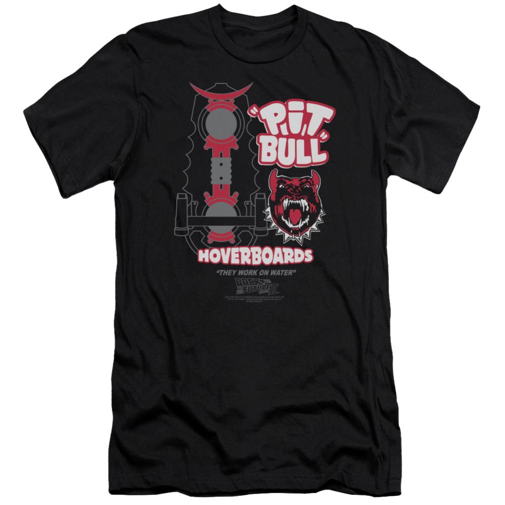 Back To The Future II Pit Bull Men's Ultra-Soft 30/1 Cotton Slim Short-Sleeve T-Shirt