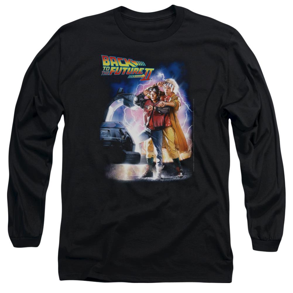 Back To The Future II Poster Men's 18/1 Cotton Long-Sleeve T-Shirt