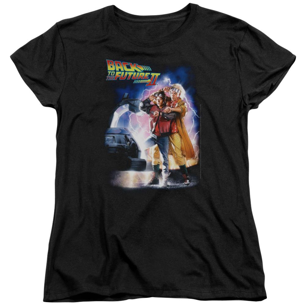 Back To The Future II Poster Women's 18/1 Cotton Short-Sleeve T-Shirt