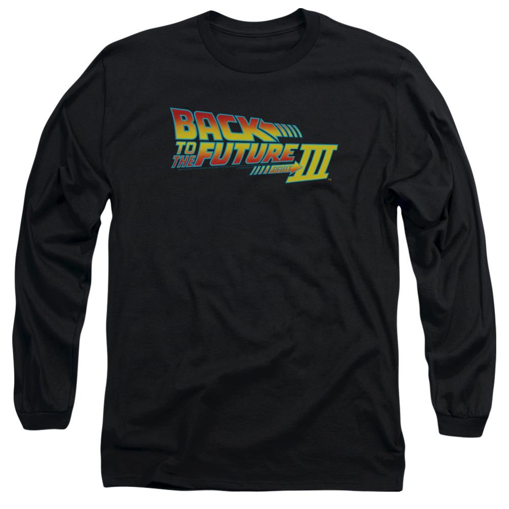 Back To The Future III Logo Men's 18/1 Cotton Long-Sleeve T-Shirt