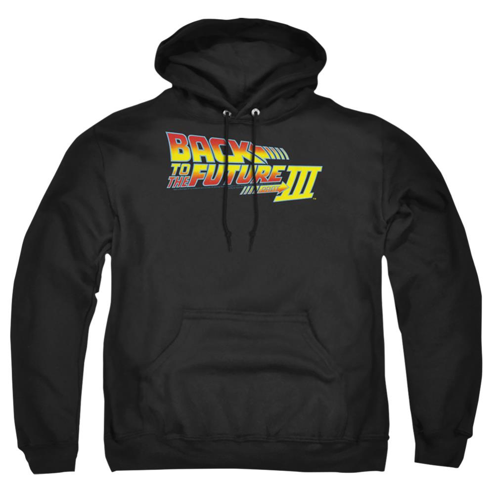 Back To The Future III Logo Men's Pull-Over 75 25 Poly Hoodie